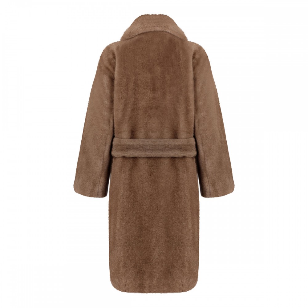 Miss soft-textured wrap coat