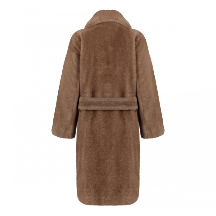 Miss soft-textured wrap coat