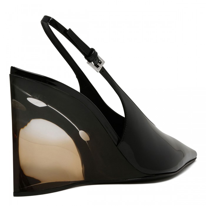 Invisible wedge slingbacks