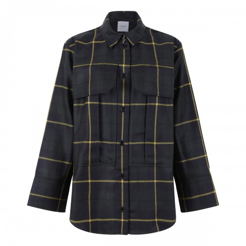 Check virgin wool shirt