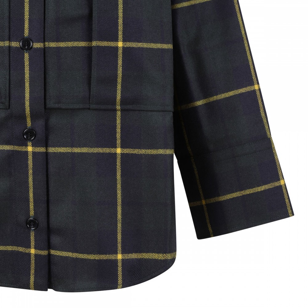 Check virgin wool shirt
