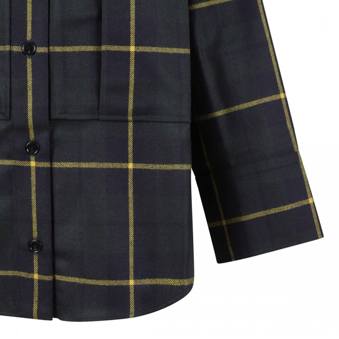 Check virgin wool shirt