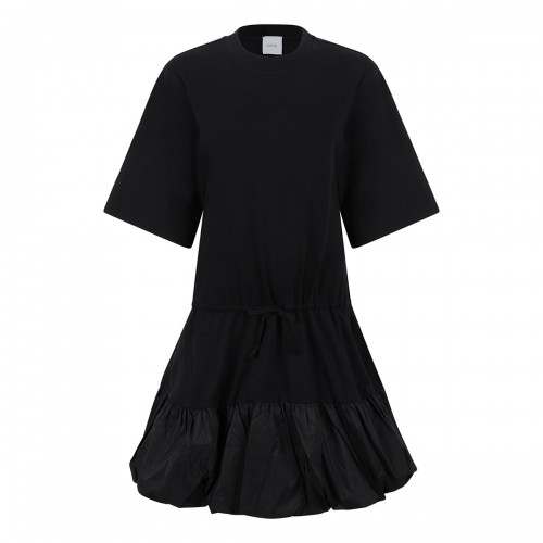 Cotton dress with faille...