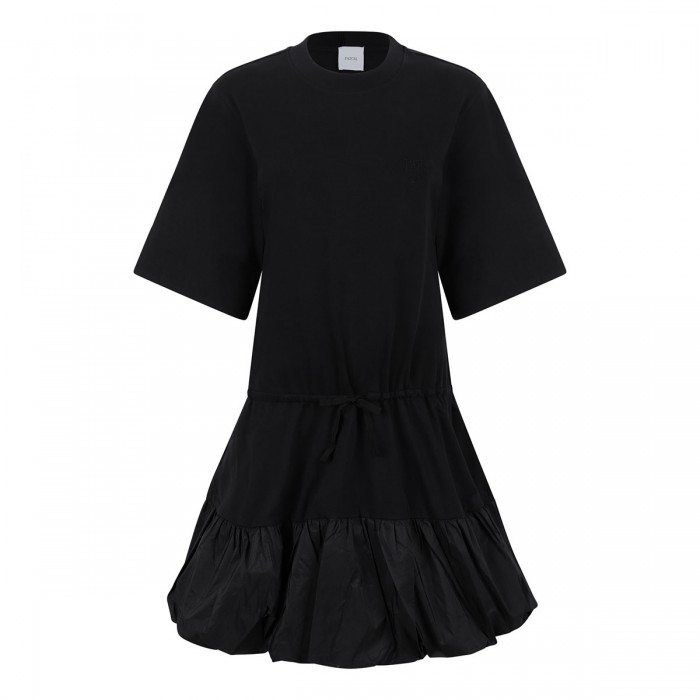 Cotton dress with faille details