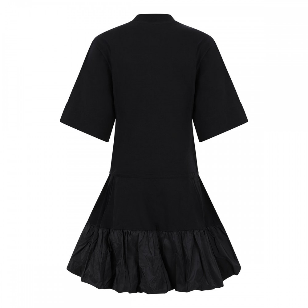 Cotton dress with faille details