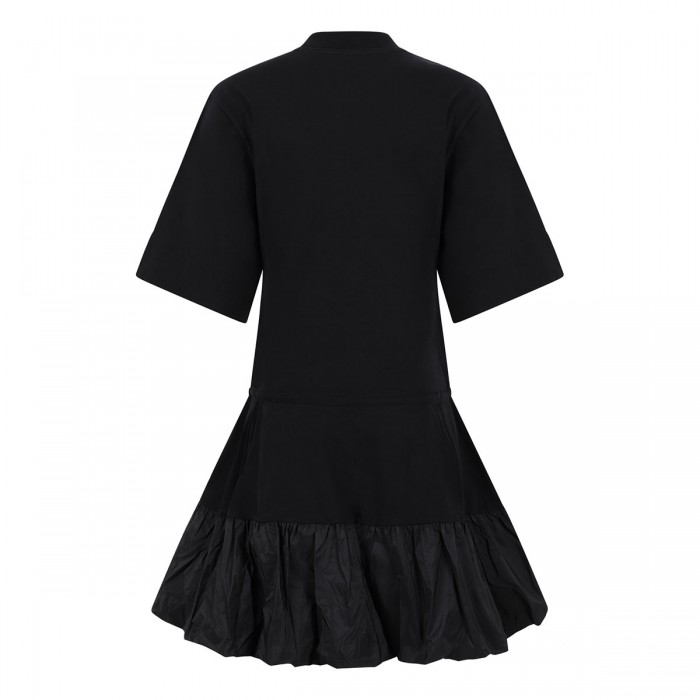 Cotton dress with faille details