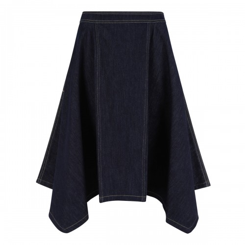 Denim midi skirt