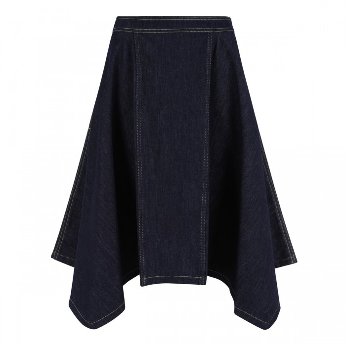 Denim midi skirt