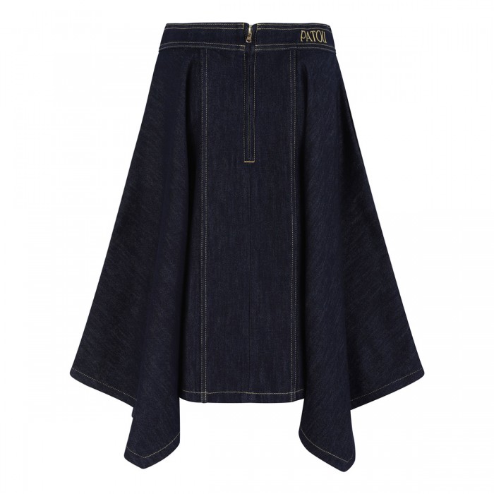 Denim midi skirt
