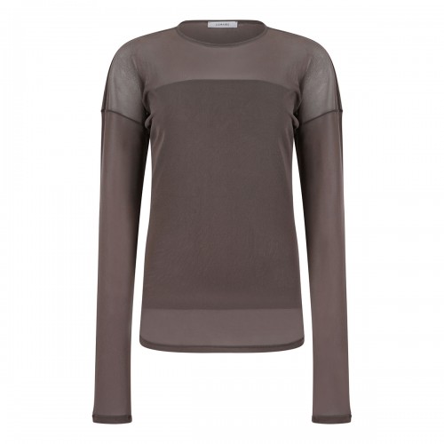 Ballerina semi-sheer top
