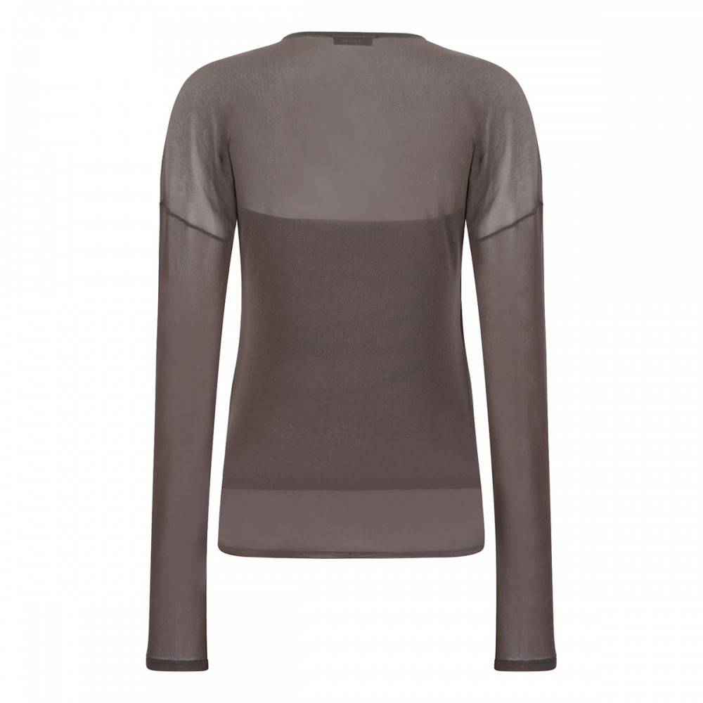 Ballerina semi-sheer top