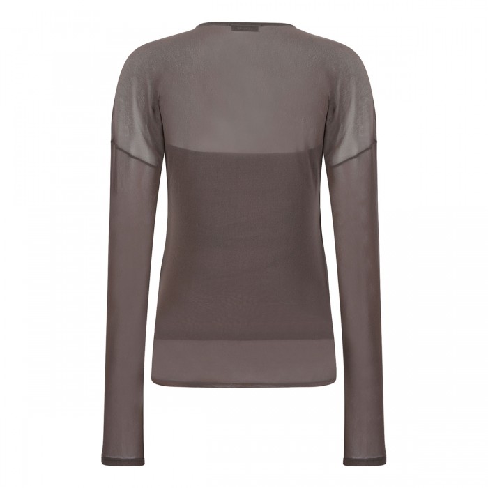 Ballerina semi-sheer top