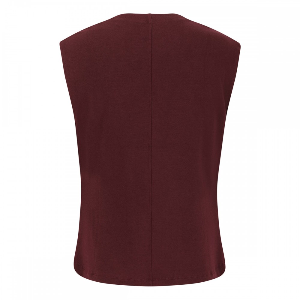 Cowl neck cap sleeve blouse