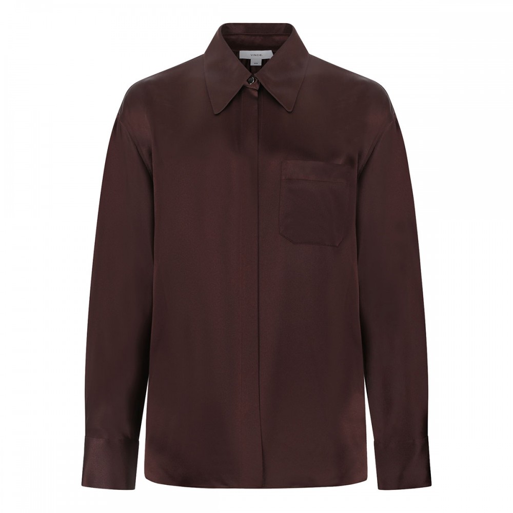 Silk satin shirt