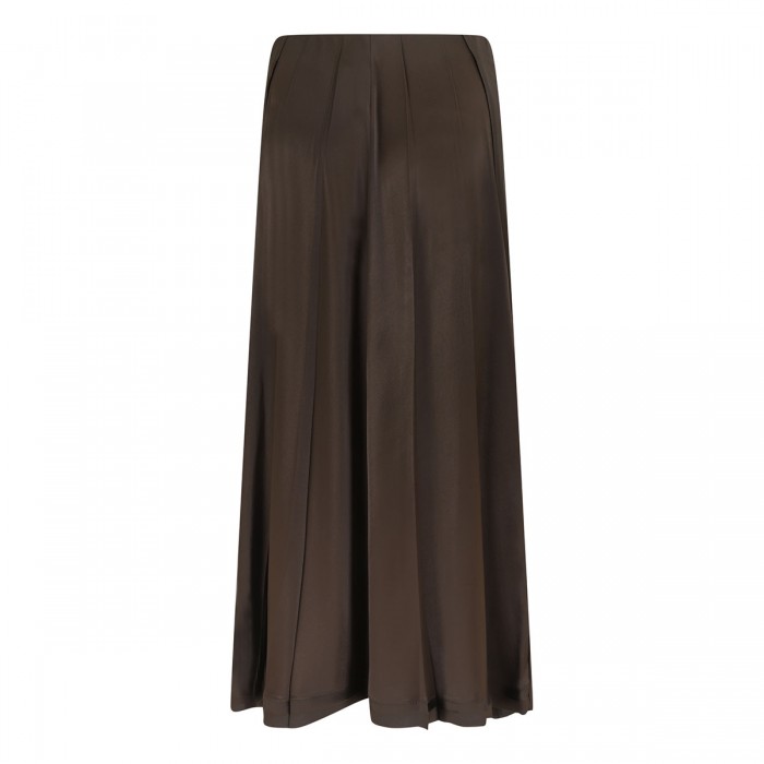 Creased pleated midi skirt