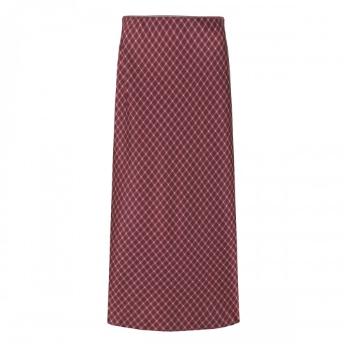Ombré plaid silk slip skirt