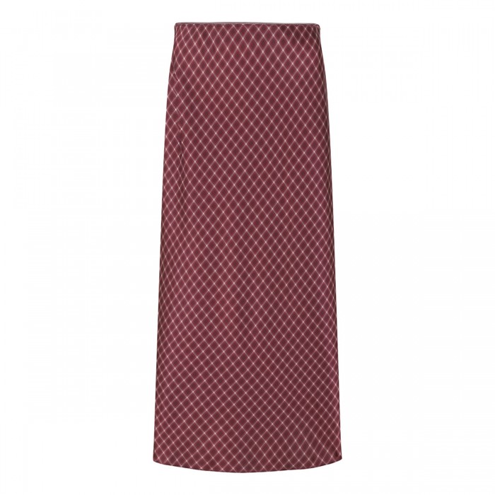 Ombré plaid silk slip skirt
