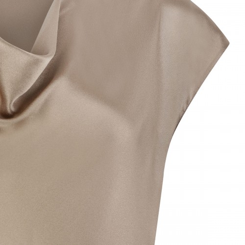 Cowl neck cap sleeve blouse 2