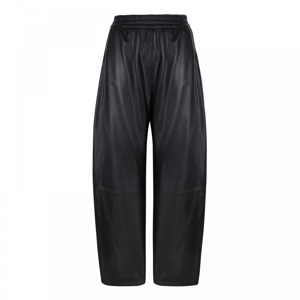 Noa leather barrel pants