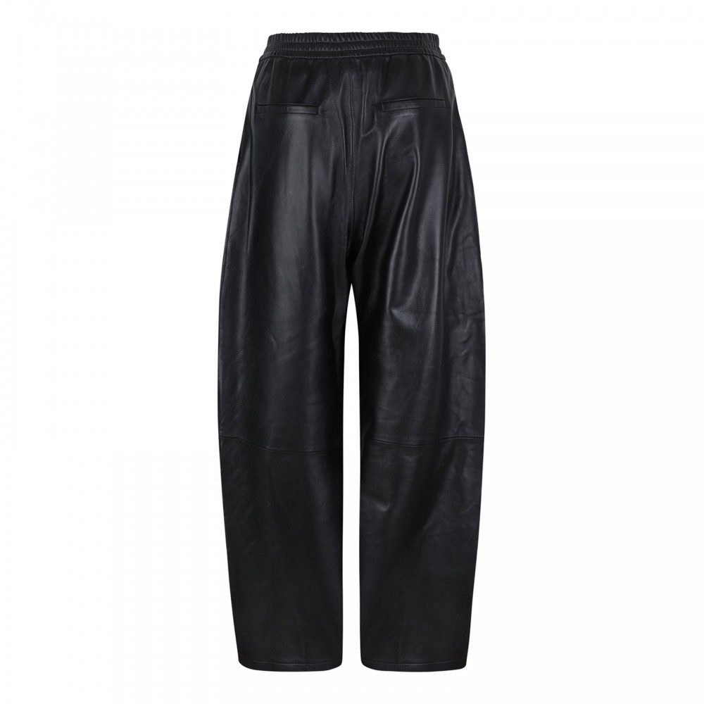 Noa leather barrel pants