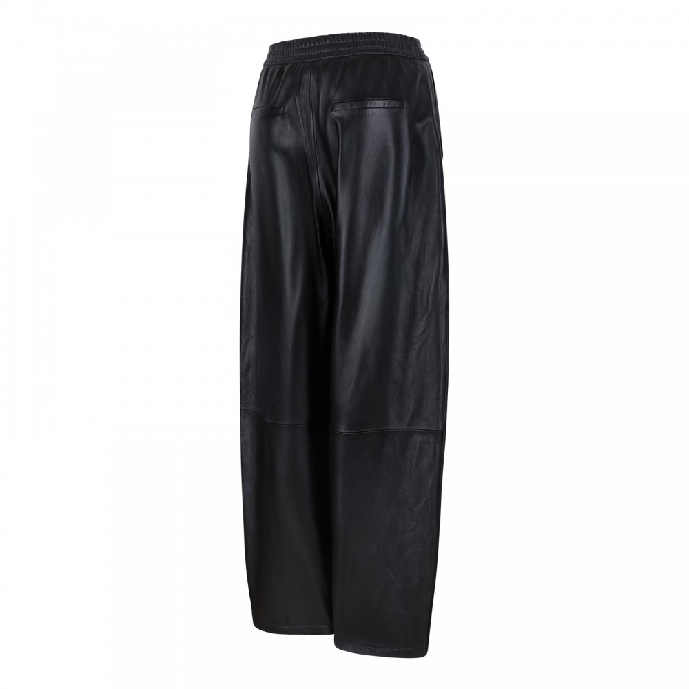 Noa leather barrel pants