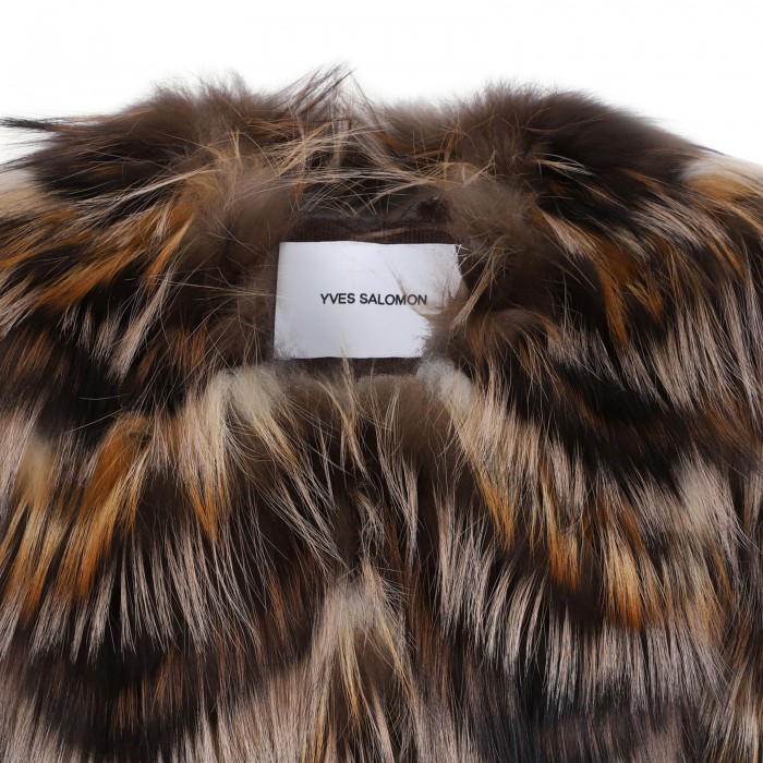 Fox fur belted jacket
