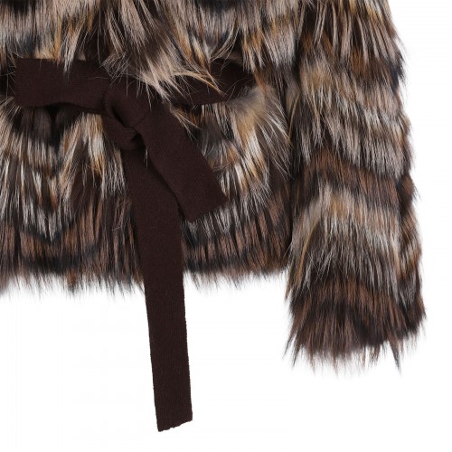 Fox fur belted jacket 2