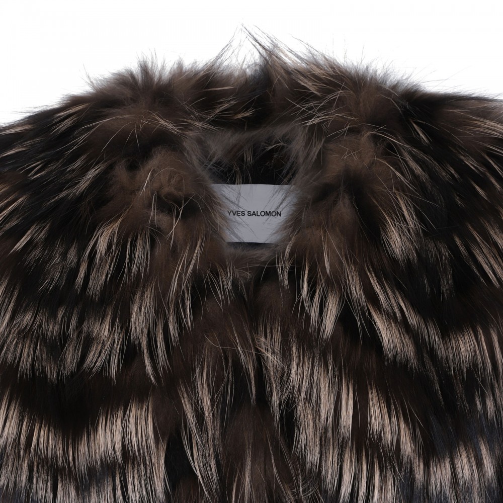 Fox fur belted jacket