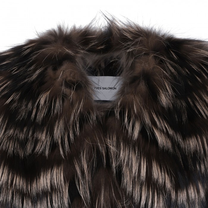 Fox fur belted jacket