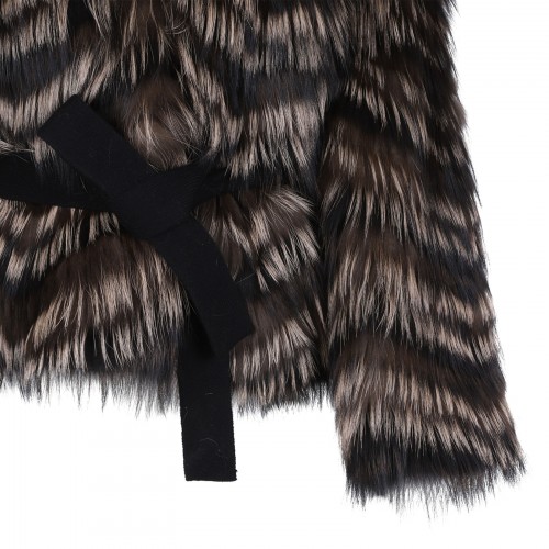 Fox fur belted jacket 2