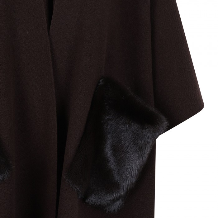 Merino knit poncho