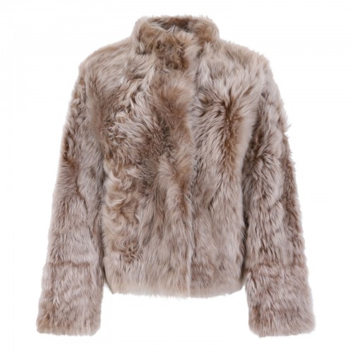 Reversible shearling jacket