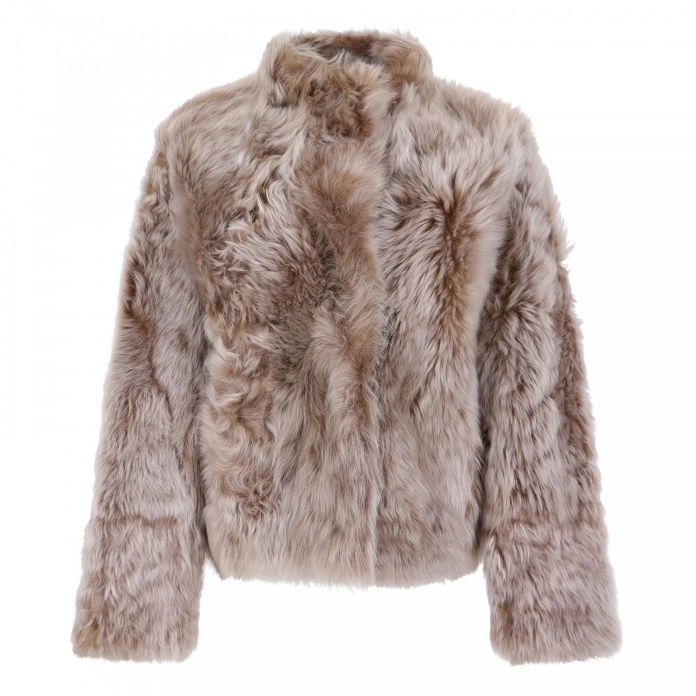 Reversible shearling jacket