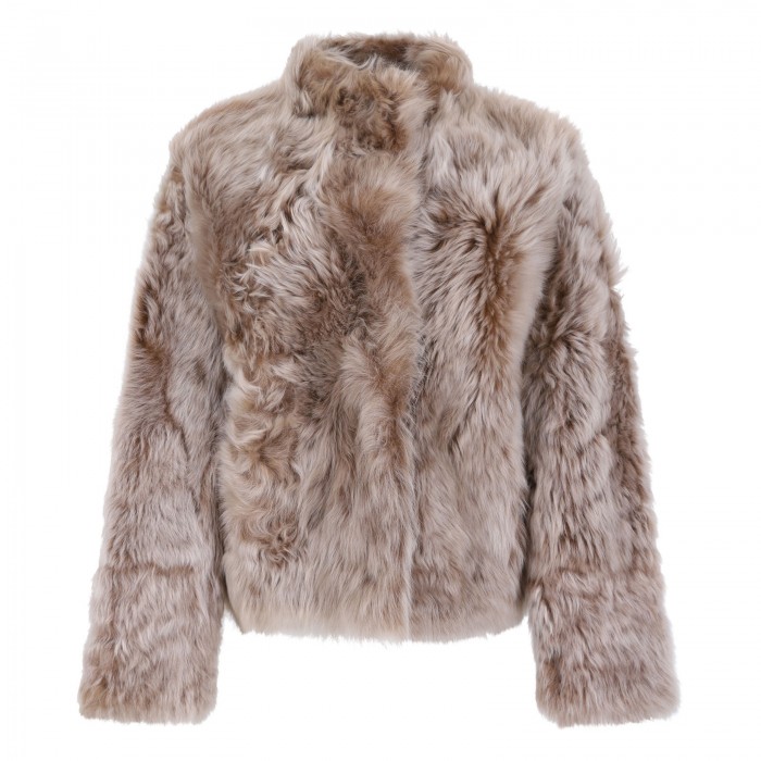 Reversible shearling jacket