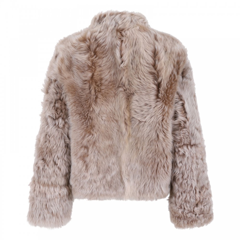 Reversible shearling jacket