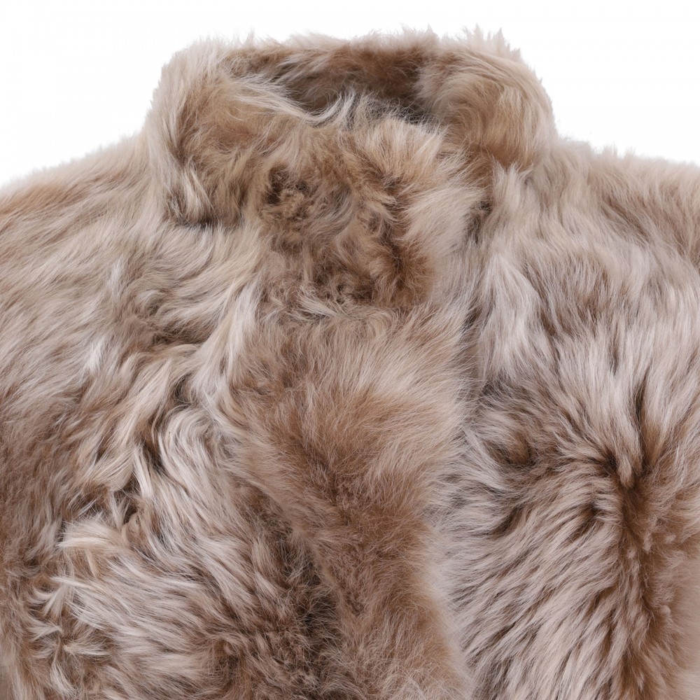 Reversible shearling jacket
