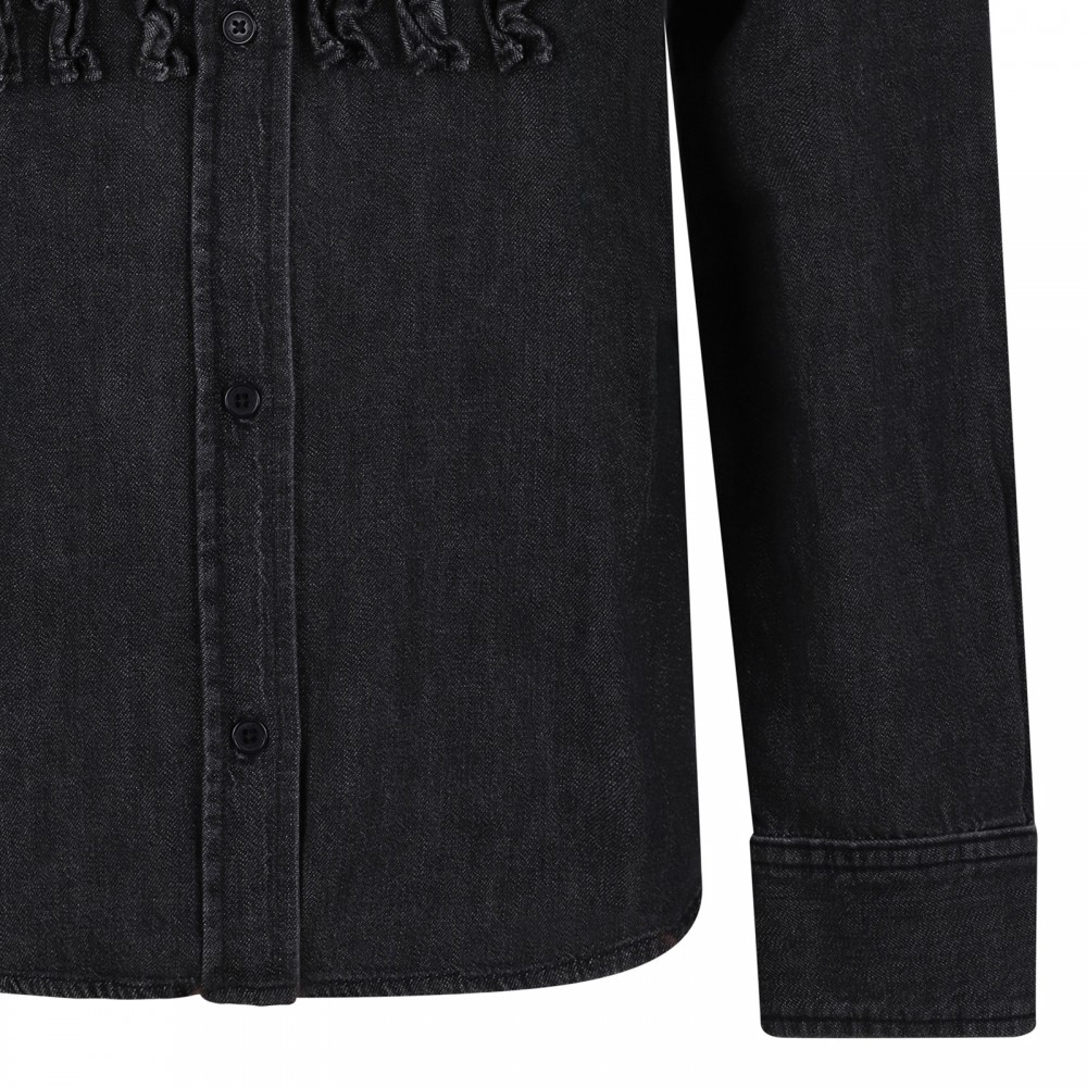 Emilie denim ruffle skirt
