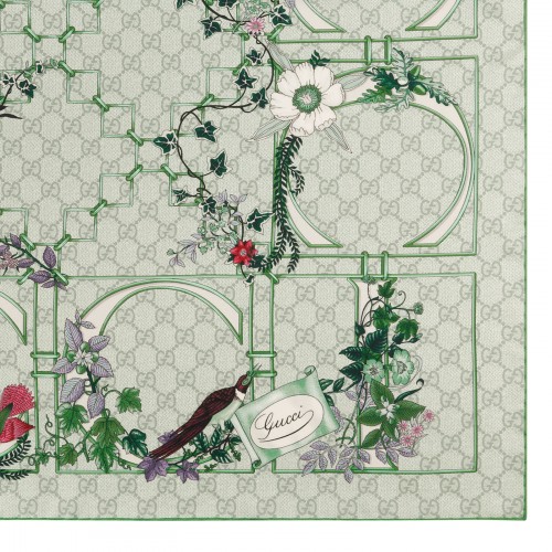 Printed silk twill carré 2