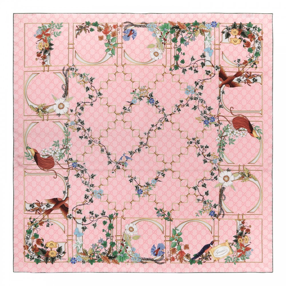 Printed silk twill carré