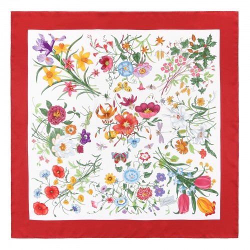 Printed silk twill carré
