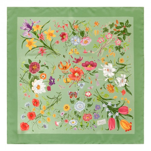 Printed silk twill carré