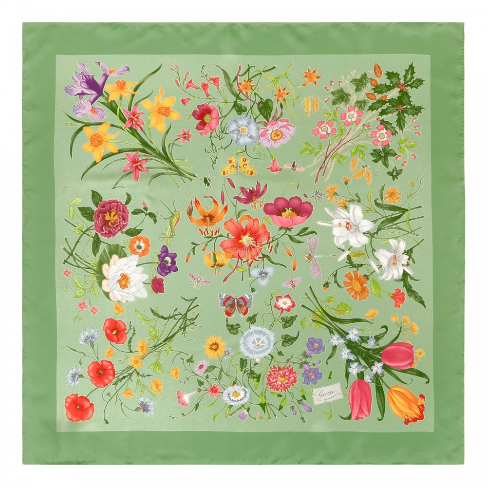 Printed silk twill carré