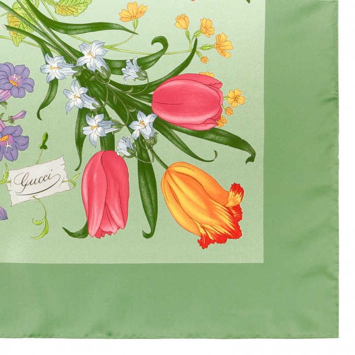 Printed silk twill carré