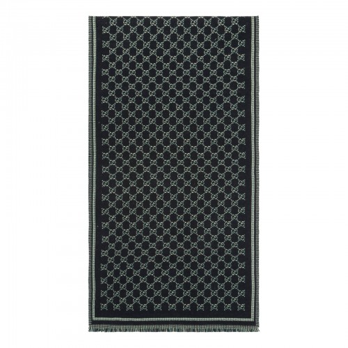GG wool jacquard scarf