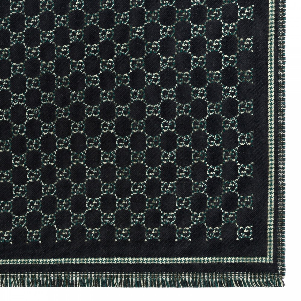 GG wool jacquard scarf