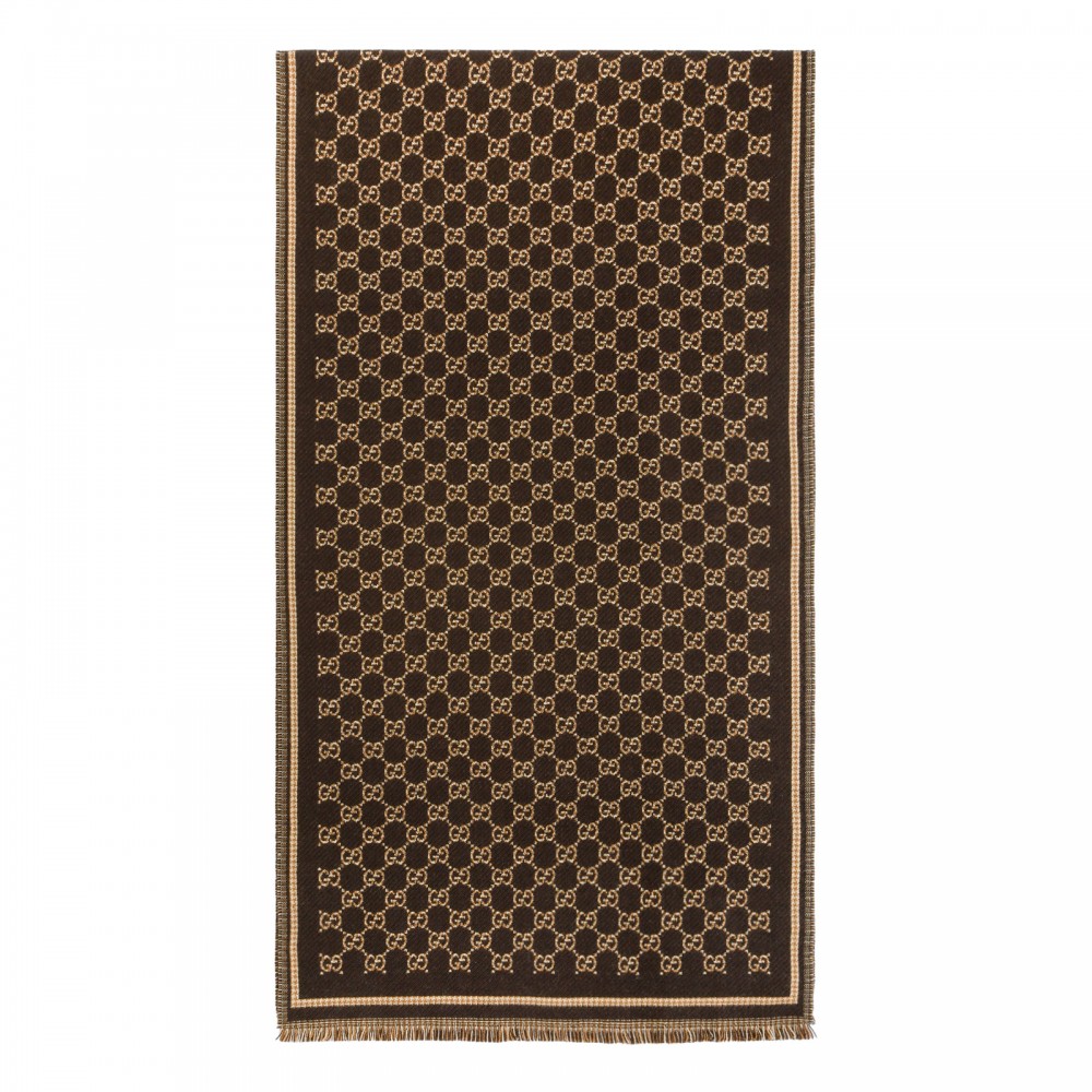 GG wool jacquard scarf
