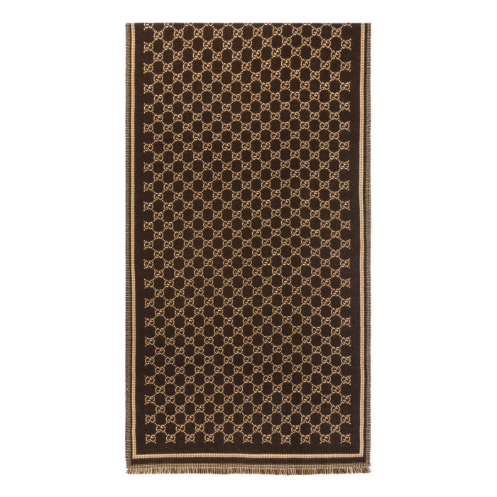 GG wool jacquard scarf