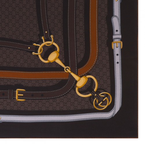 Printed GG silk twill... 2