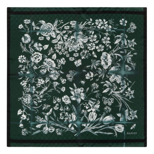 Printed silk twill carré