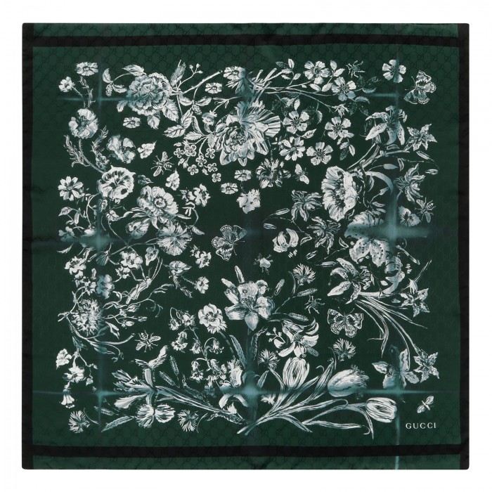 Printed silk twill carré